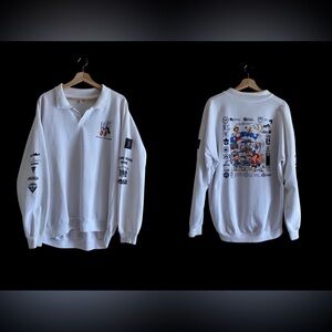 95 Ontario Winter Games Collared Graphic Sweatshirt Adult Large Streetwear FLAWS